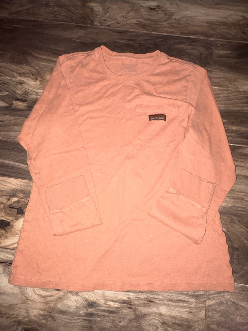 Patagonia Long Sleeve Pocket Sweater in Peach